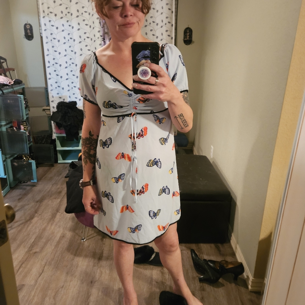 Betsey Johnson X Urban Outfitters Butterfly Print Dress Medium